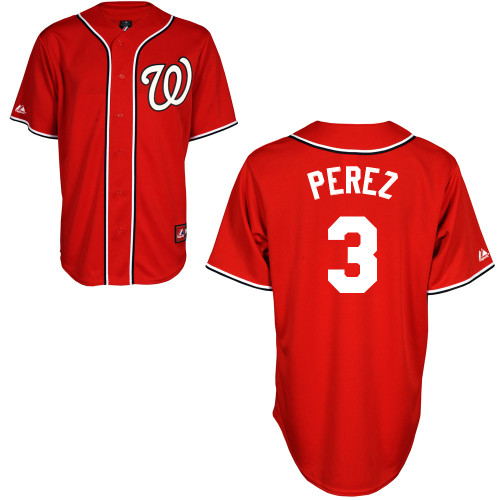 Eury Perez #3 mlb Jersey-Washington Nationals Women's Authentic Alternate 1 Red Cool Base Baseball Jersey